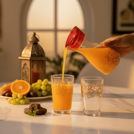 AKDC Gold Design Acrylic Juice Bottle with Red Cap for Beverages and Serving 450 ml - Al Kabayel Discount CentreAKDC Gold Design Acrylic Juice Bottle with Red Cap for Beverages and Serving 450 mlJugsAKDCAl Kabayel Discount Centre