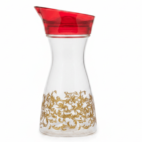 AKDC Gold Design Acrylic Juice Bottle with Red Cap for Beverages and Serving 450 ml - Al Kabayel Discount CentreAKDC Gold Design Acrylic Juice Bottle with Red Cap for Beverages and Serving 450 mlJugsAKDCAl Kabayel Discount Centre