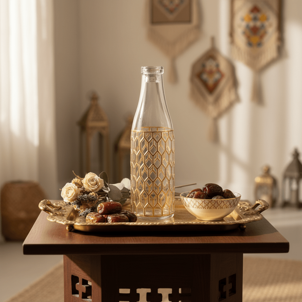 AKDC Gold Diamond Cut Acrylic Bottle for Premium Drink Storage and Serving 1000 ml - Al Kabayel Discount CentreAKDC Gold Diamond Cut Acrylic Bottle for Premium Drink Storage and Serving 1000 mlWater BottlesAKDCAl Kabayel Discount Centre