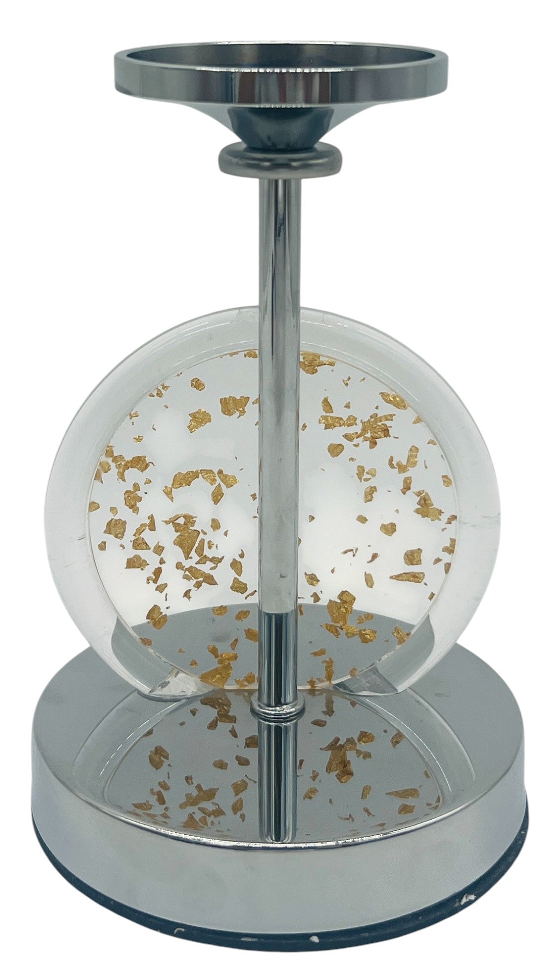 AKDC Gold Flake Infused Metal and Acrylic Candle Holder 17.5cm*12cm - Al Kabayel Discount CentreAKDC Gold Flake Infused Metal and Acrylic Candle Holder 17.5cm*12cmHome Décor AccentsAKDCAl Kabayel Discount Centre