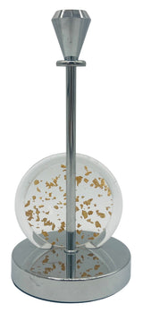 AKDC Gold Flake Infused Metal and Acrylic Candle Holder 24.5cm*12cm - Al Kabayel Discount CentreAKDC Gold Flake Infused Metal and Acrylic Candle Holder 24.5cm*12cmHome Décor AccentsAKDCAl Kabayel Discount Centre