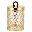 AKDC Gold Pattern Acrylic Storage Canister with Lid for Dry Food Storage 14 × 10 cm - Al Kabayel Discount CentreAKDC Gold Pattern Acrylic Storage Canister with Lid for Dry Food Storage 14 × 10 cmJars & Food SaversAKDCAl Kabayel Discount Centre