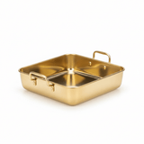 AKDC Gold Stainless Steel Sqaure Baking Pan With Handle - 20cmX20cmX5cm - Al Kabayel Discount CentreAKDC Gold Stainless Steel Sqaure Baking Pan With Handle - 20cmX20cmX5cmFrying Pan & Grill PanAKDCAl Kabayel Discount Centre