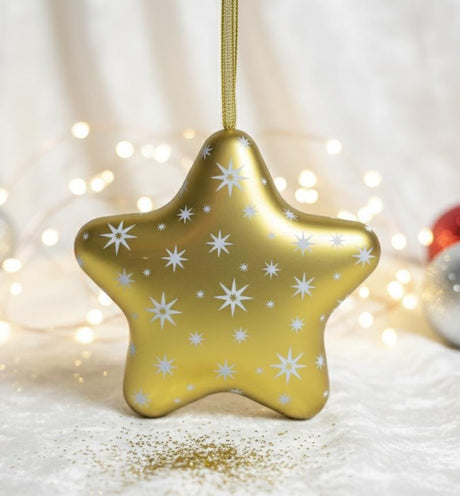 AKDC Gold Star - Shaped Hanging Candy Box 12 cm – Sparkling Christmas Tree Ornament & Festive Gift Holder - Al Kabayel Discount CentreAKDC Gold Star - Shaped Hanging Candy Box 12 cm – Sparkling Christmas Tree Ornament & Festive Gift HolderHome Décor AccentsAKDCAl Kabayel Discount Centre