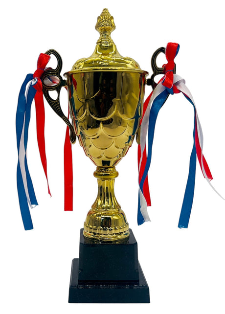 AKDC Gold Trophy Cup Sports Match Metal Trophy First Place Winner Awards for Tournaments, Competitions 28cm - Al Kabayel Discount CentreAKDC Gold Trophy Cup Sports Match Metal Trophy First Place Winner Awards for Tournaments, Competitions 28cmSportsAKDCAl Kabayel Discount Centre