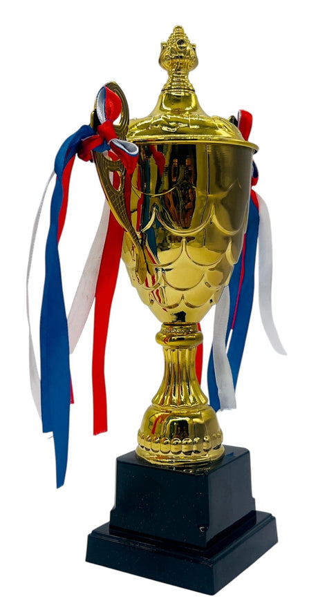 AKDC Gold Trophy Cup Sports Match Metal Trophy First Place Winner Awards for Tournaments, Competitions 31cm - Al Kabayel Discount CentreAKDC Gold Trophy Cup Sports Match Metal Trophy First Place Winner Awards for Tournaments, Competitions 31cmSportsAKDCAl Kabayel Discount Centre