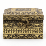 AKDC Golden and Black Wooden Jewellery Storage Box with Antique Brass Lock, Compact Design (4 inch) - Al Kabayel Discount CentreAKDC Golden and Black Wooden Jewellery Storage Box with Antique Brass Lock, Compact Design (4 inch)Organizers & AccessoriesAKDCAl Kabayel Discount Centre