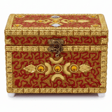 AKDC Golden and Red Wooden Jewellery Box with Antique Style Brass Latch, Decorative Organizer (7 inch) - Al Kabayel Discount CentreAKDC Golden and Red Wooden Jewellery Box with Antique Style Brass Latch, Decorative Organizer (7 inch)Organizers & AccessoriesAKDCAl Kabayel Discount Centre