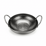 AKDC Hammered Stainless Steel Round Pan With Handle - 24cm - Al Kabayel Discount CentreAKDC Hammered Stainless Steel Round Pan With Handle - 24cmFrying Pan & Grill PanAKDCAl Kabayel Discount Centre