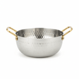 AKDC Hammered Stainless Steel Round Soup Pot With Gold Handle - 20cm - Al Kabayel Discount CentreAKDC Hammered Stainless Steel Round Soup Pot With Gold Handle - 20cmCasseroles & Stock PotsAKDCAl Kabayel Discount Centre