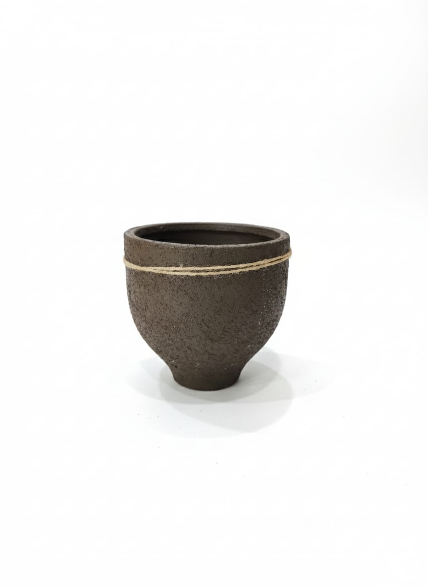 AKDC Handcrafted Clay Plant Pot – Brown Earth Shade – 16×16 cm – Modern Unique Shape - Al Kabayel Discount CentreAKDC Handcrafted Clay Plant Pot – Brown Earth Shade – 16×16 cm – Modern Unique ShapeFlower/Plant PotsAKDCAl Kabayel Discount Centre
