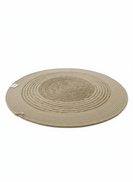 AKDC Handcrafted Round Rattan Rug 80cm – Natural Rattan Color, Elegant Boho - Style Home Décor Accent - Al Kabayel Discount CentreAKDC Handcrafted Round Rattan Rug 80cm – Natural Rattan Color, Elegant Boho - Style Home Décor AccentDoormatsAKDCAl Kabayel Discount Centre