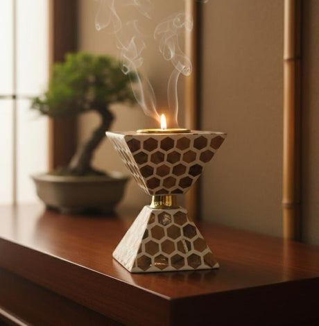 AKDC Handcrafted Wooden Incense Burner 17x13 cm – Elegant Brown & Cream Aroma Diffuser Box for Home, Office & Prayer Use - Al Kabayel Discount CentreAKDC Handcrafted Wooden Incense Burner 17x13 cm – Elegant Brown & Cream Aroma Diffuser Box for Home, Office & Prayer UseWooden Incense BurnerAKDCAl Kabayel Discount Centre