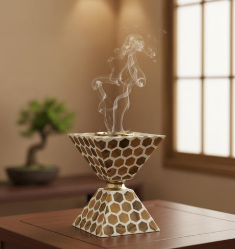 AKDC Handcrafted Wooden Incense Burner 17x13 cm – Elegant Brown & Cream Aroma Diffuser Box for Home, Office & Prayer Use - Al Kabayel Discount CentreAKDC Handcrafted Wooden Incense Burner 17x13 cm – Elegant Brown & Cream Aroma Diffuser Box for Home, Office & Prayer UseWooden Incense BurnerAKDCAl Kabayel Discount Centre