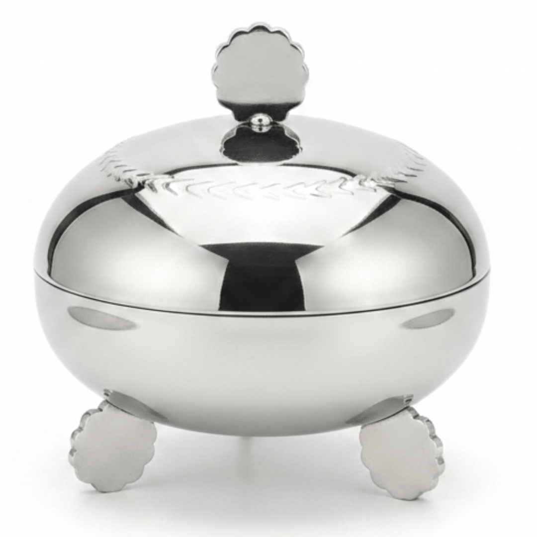 AKDC High - Grade Stainless Steel Dates Bowl with Lid for Serving Dry Fruits, Nuts & Snacks – 12 cm - Al Kabayel Discount CentreAKDC High - Grade Stainless Steel Dates Bowl with Lid for Serving Dry Fruits, Nuts & Snacks – 12 cmBowlsAKDCAl Kabayel Discount Centre