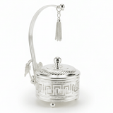 AKDC Imperial Silver & Glass Sugar Pot | Handcrafted Metal Luxury Serveware | 17cm - Al Kabayel Discount CentreAKDC Imperial Silver & Glass Sugar Pot | Handcrafted Metal Luxury Serveware | 17cmJars & Food SaversAKDCAl Kabayel Discount Centre