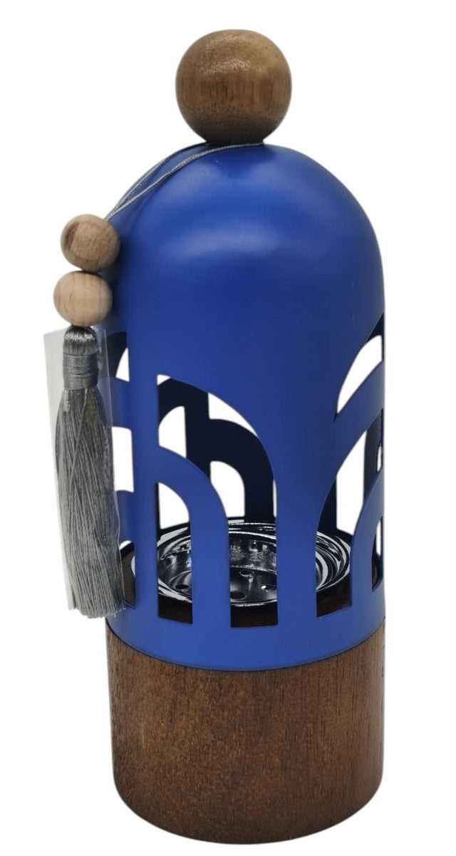 AKDC Incense Burner with Wooden Base and Metal Cover 22cm*8cm*8cm, Blue - Al Kabayel Discount CentreAKDC Incense Burner with Wooden Base and Metal Cover 22cm*8cm*8cm, BlueHome Décor AccentsAKDCAl Kabayel Discount Centre
