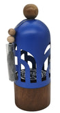 AKDC Incense Burner with Wooden Base and Metal Cover 22cm*8cm*8cm, Blue - Al Kabayel Discount CentreAKDC Incense Burner with Wooden Base and Metal Cover 22cm*8cm*8cm, BlueHome Décor AccentsAKDCAl Kabayel Discount Centre