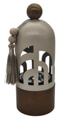 AKDC Incense Burner with Wooden Base and Metal Cover 22cm*8cm*8cm, Ivory - Al Kabayel Discount CentreAKDC Incense Burner with Wooden Base and Metal Cover 22cm*8cm*8cm, IvoryHome Décor AccentsAKDCAl Kabayel Discount Centre