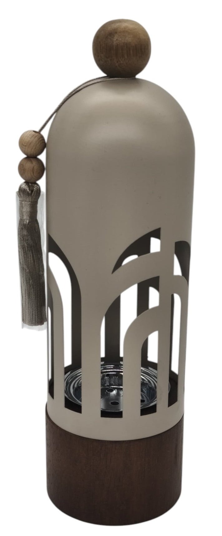 AKDC Incense Burner with Wooden Base and Metal Cover 28cm*8cm*8cm, Ivory - Al Kabayel Discount CentreAKDC Incense Burner with Wooden Base and Metal Cover 28cm*8cm*8cm, IvoryHome Décor AccentsAKDCAl Kabayel Discount Centre