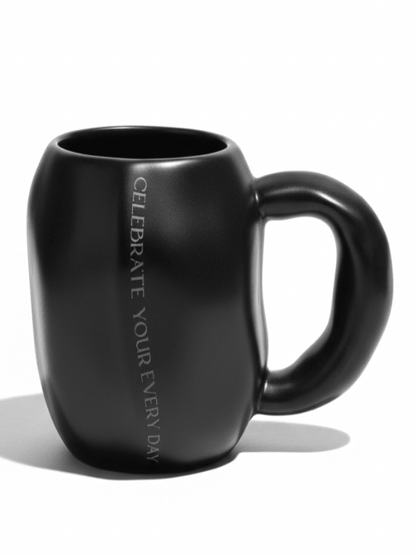 AKDC Inspirational Ceramic Mug 400 ml – Matte Black Finish with Celebrate Your Every Day Motivational Quote for Positive Daily Use - Al Kabayel Discount CentreAKDC Inspirational Ceramic Mug 400 ml – Matte Black Finish with Celebrate Your Every Day Motivational Quote for Positive Daily UseMugsAKDCAl Kabayel Discount Centre