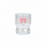 AKDC Iridescent Ribbed Glass Tumbler with Pink Bow Detail | 310ml | Drinkware - Al Kabayel Discount CentreAKDC Iridescent Ribbed Glass Tumbler with Pink Bow Detail | 310ml | DrinkwareTumblersAKDCAl Kabayel Discount Centre