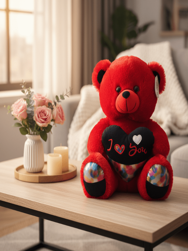AKDC Jumbo Red Teddy Bear (40 cm) with “I Love You” Text - Al Kabayel Discount CentreAKDC Jumbo Red Teddy Bear (40 cm) with “I Love You” TextToysAKDCAl Kabayel Discount Centre