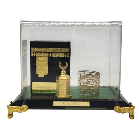AKDC Kaaba Crystal Glass Showpiece Gold Plated Gift Souvenirs Corporate Office Home Décor Gift - 12cmX9cm - Green&Gold - Al Kabayel Discount CentreAKDC Kaaba Crystal Glass Showpiece Gold Plated Gift Souvenirs Corporate Office Home Décor Gift - 12cmX9cm - Green&GoldHome Décor AccentsAKDCAl Kabayel Discount Centre