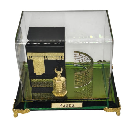 AKDC Kaaba Crystal Glass Showpiece Gold Plated Gift Souvenirs Corporate Office Home Décor Gift - 12cmX9cm - Green&Gold - Al Kabayel Discount CentreAKDC Kaaba Crystal Glass Showpiece Gold Plated Gift Souvenirs Corporate Office Home Décor Gift - 12cmX9cm - Green&GoldHome Décor AccentsAKDCAl Kabayel Discount Centre