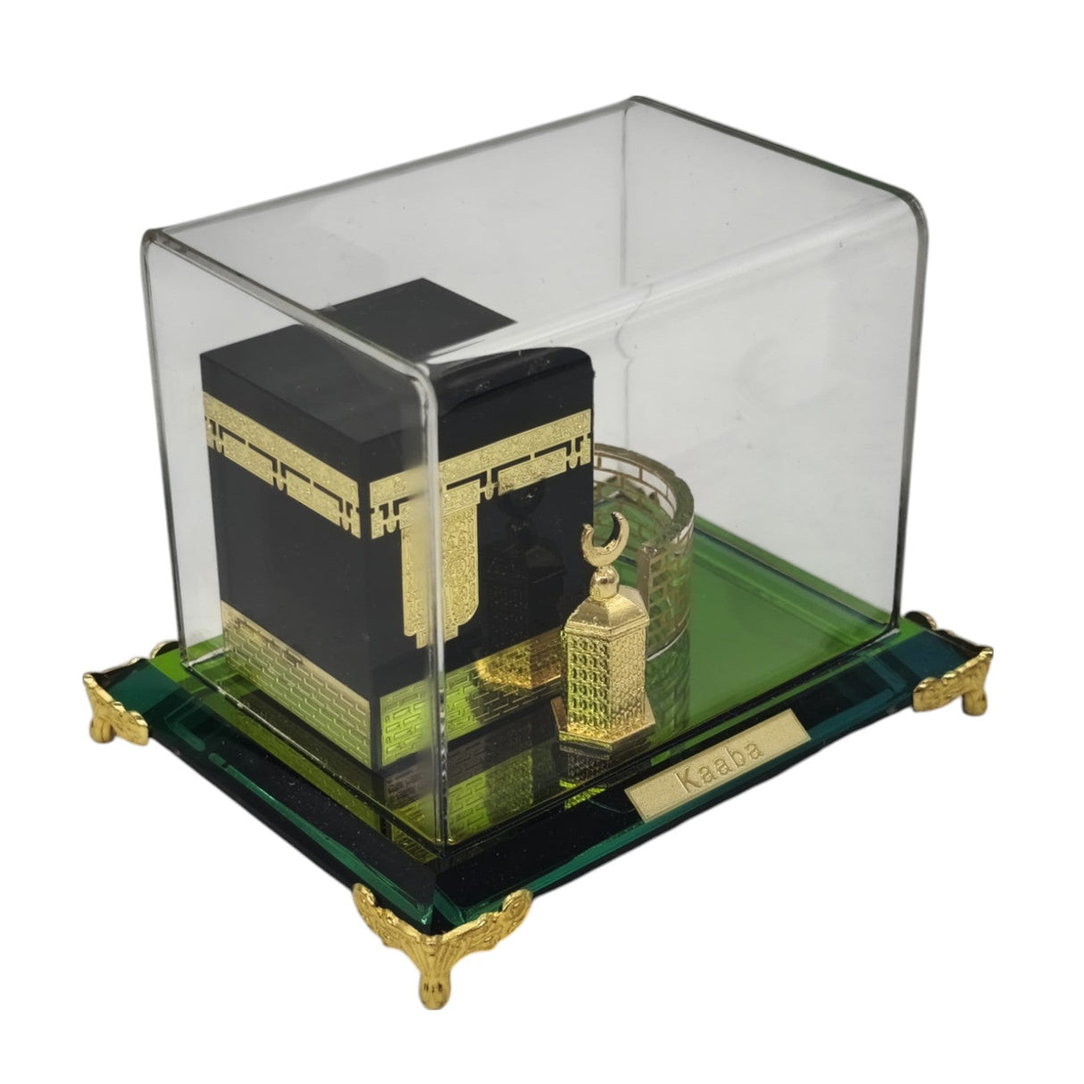AKDC Kaaba Crystal Glass Showpiece Gold Plated Gift Souvenirs Corporate Office Home Décor Gift - 9cmX7cm - Al Kabayel Discount CentreAKDC Kaaba Crystal Glass Showpiece Gold Plated Gift Souvenirs Corporate Office Home Décor Gift - 9cmX7cmHome Décor AccentsAKDCAl Kabayel Discount Centre