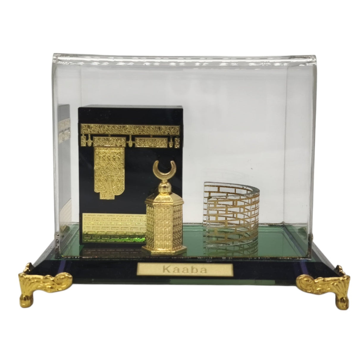 AKDC Kaaba Crystal Glass Showpiece Gold Plated Gift Souvenirs Corporate Office Home Décor Gift - 9cmX7cm - Al Kabayel Discount CentreAKDC Kaaba Crystal Glass Showpiece Gold Plated Gift Souvenirs Corporate Office Home Décor Gift - 9cmX7cmHome Décor AccentsAKDCAl Kabayel Discount Centre
