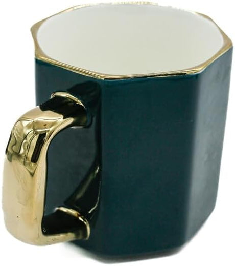 AKDC Km Ceramic Mug 380ml 18.8 X 20.8 X 29.7 Cm Green/Golden - Al Kabayel Discount CentreAKDC Km Ceramic Mug 380ml 18.8 X 20.8 X 29.7 Cm Green/GoldenMugsAKDCAl Kabayel Discount Centre