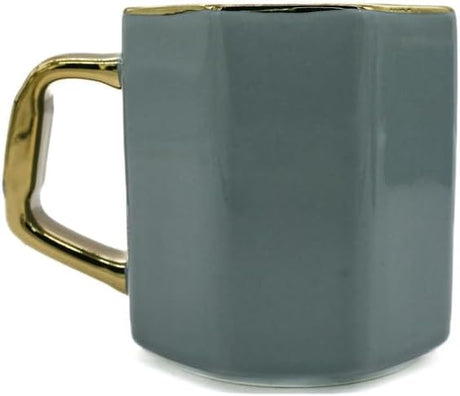 AKDC Km Ceramic Mug 380ml 18.8 X 20.8 X 29.7 Cm Grey/Golden - Al Kabayel Discount CentreAKDC Km Ceramic Mug 380ml 18.8 X 20.8 X 29.7 Cm Grey/GoldenMugsAKDCAl Kabayel Discount Centre