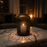 AKDC Large Black and Gold Metal Lantern Candle Holder with Handle for Home Decoration, Events & Ambient Lighting – 25×10 cm - Al Kabayel Discount CentreAKDC Large Black and Gold Metal Lantern Candle Holder with Handle for Home Decoration, Events & Ambient Lighting – 25×10 cmHome Décor AccentsAKDCAl Kabayel Discount Centre