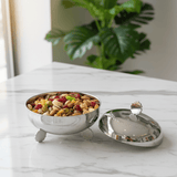 AKDC Large Capacity Stainless Steel Dates Bowl with Lid for Home & Hospitality Use – 15.5 cm - Al Kabayel Discount CentreAKDC Large Capacity Stainless Steel Dates Bowl with Lid for Home & Hospitality Use – 15.5 cmBowlsAKDCAl Kabayel Discount Centre