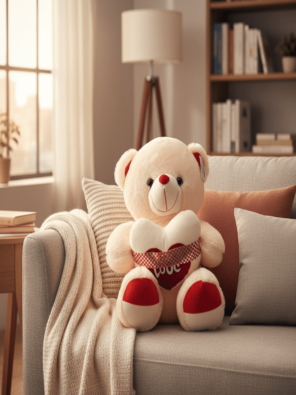 AKDC Large Cream Color Teddy Bear (50 cm) – Soft Plush Toy - Al Kabayel Discount CentreAKDC Large Cream Color Teddy Bear (50 cm) – Soft Plush ToyToysAKDCAl Kabayel Discount Centre