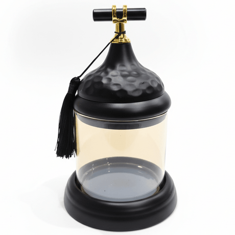 AKDC Large Glass Storage Container with Strong Black Metal Lid – Elegant Multipurpose Kitchen Canister for Coffee, Sugar, Tea, Snacks and Dry Ingredients, Modern Countertop Storage, Size 20 × 13 cm - Al Kabayel Discount CentreAKDC Large Glass Storage Container with Strong Black Metal Lid – Elegant Multipurpose Kitchen Canister for Coffee, Sugar, Tea, Snacks and Dry Ingredients, Modern Countertop Storage, Size 20 × 13 cmJars & Food SaversAKDCAl Kabayel Discount Centre