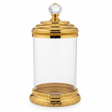 AKDC Large Glass Sugar Jar with Gold Lid & Stand – Elegant Kitchen & Table Storage Solution – 30x12 cm - Al Kabayel Discount CentreAKDC Large Glass Sugar Jar with Gold Lid & Stand – Elegant Kitchen & Table Storage Solution – 30x12 cmJars & Food SaversAKDCAl Kabayel Discount Centre