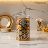 AKDC Large Gold Design Acrylic Storage Canister with Lid for Kitchen Storage 21 × 12 cm - Al Kabayel Discount CentreAKDC Large Gold Design Acrylic Storage Canister with Lid for Kitchen Storage 21 × 12 cmJars & Food SaversAKDCAl Kabayel Discount Centre