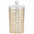 AKDC Large Gold Design Acrylic Storage Canister with Lid for Kitchen Storage 21 × 12 cm - Al Kabayel Discount CentreAKDC Large Gold Design Acrylic Storage Canister with Lid for Kitchen Storage 21 × 12 cmJars & Food SaversAKDCAl Kabayel Discount Centre