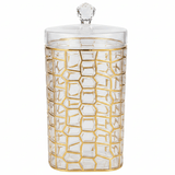 AKDC Large Gold Design Acrylic Storage Canister with Lid for Kitchen Storage 21 × 12 cm - Al Kabayel Discount CentreAKDC Large Gold Design Acrylic Storage Canister with Lid for Kitchen Storage 21 × 12 cmJars & Food SaversAKDCAl Kabayel Discount Centre