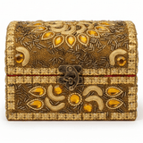 AKDC Large Golden Wooden Jewellery Storage Box with Decorative Antique Brass Lock (18×10 cm) - Al Kabayel Discount CentreAKDC Large Golden Wooden Jewellery Storage Box with Decorative Antique Brass Lock (18×10 cm)Organizers & AccessoriesAKDCAl Kabayel Discount Centre