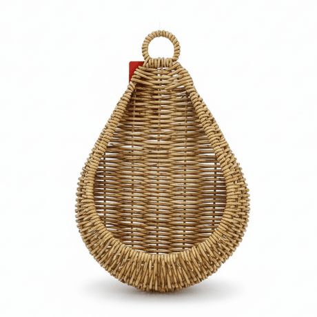 AKDC Large Hanging Handwoven Rattan Basket – Natural Brown Finish, Rustic Decorative Basket for Home & Garden Display, 34 cm Diameter - Al Kabayel Discount CentreAKDC Large Hanging Handwoven Rattan Basket – Natural Brown Finish, Rustic Decorative Basket for Home & Garden Display, 34 cm DiameterRattanAKDCAl Kabayel Discount Centre