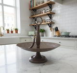 AKDC Large Metal Serving Tray 28×28×26 cm in Brown Finish – Ramadan Special Luxury Design for Food Serving - Al Kabayel Discount CentreAKDC Large Metal Serving Tray 28×28×26 cm in Brown Finish – Ramadan Special Luxury Design for Food ServingServing TraysAKDCAl Kabayel Discount Centre