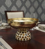 AKDC Large Metal & Wooden Serving Bowl 30x18 cm – Elegant Brown & Cream Modern Kitchen & Dining Decorative Bowl - Al Kabayel Discount CentreAKDC Large Metal & Wooden Serving Bowl 30x18 cm – Elegant Brown & Cream Modern Kitchen & Dining Decorative BowlServeware SetsAKDCAl Kabayel Discount Centre