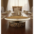 AKDC Large Metal & Wooden Serving Bowl 36x12 cm – Modern Rustic Dual - Tone Brown & Cream Kitchen & Dining Tableware Bowl - Al Kabayel Discount CentreAKDC Large Metal & Wooden Serving Bowl 36x12 cm – Modern Rustic Dual - Tone Brown & Cream Kitchen & Dining Tableware BowlServeware SetsAKDCAl Kabayel Discount Centre