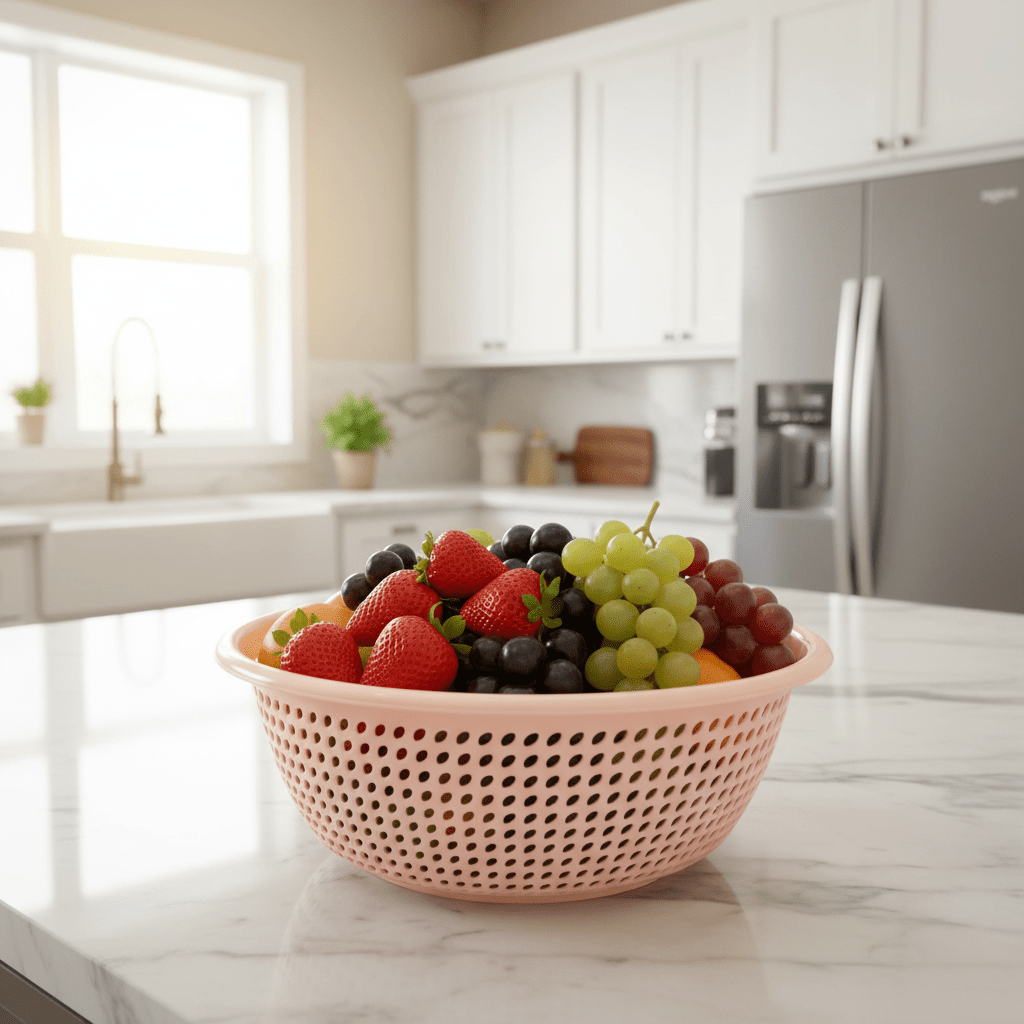 AKDC Large Plastic Friut & Vegitable Strainer Basin – 39cm (Assorted Colors) - Al Kabayel Discount CentreAKDC Large Plastic Friut & Vegitable Strainer Basin – 39cm (Assorted Colors)Kitchen Utensils & GadgetsAKDCAl Kabayel Discount Centre