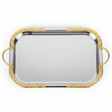 AKDC Large Rectangular Stainless Steel Serving Tray with Decorative Gold Border and Handles, Heavy Duty Food & Drink Serving Tray for Home, Kitchen & Catering – 44 × 35 cm - Al Kabayel Discount CentreAKDC Large Rectangular Stainless Steel Serving Tray with Decorative Gold Border and Handles, Heavy Duty Food & Drink Serving Tray for Home, Kitchen & Catering – 44 × 35 cmServing TraysAKDCAl Kabayel Discount Centre