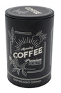 AKDC Large Round Black Metal Coffee Powder Canister with Bold Coffee Logo – Spacious and Durable Kitchen Storage, 16×10 cm - Al Kabayel Discount CentreAKDC Large Round Black Metal Coffee Powder Canister with Bold Coffee Logo – Spacious and Durable Kitchen Storage, 16×10 cmJars & Food SaversAKDCAl Kabayel Discount Centre