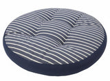 AKDC Large Round Cotton Floor Cushion – White with Dark Blue Stripe Design, Stylish Seating Pillow, 55×55×12 cm - Al Kabayel Discount CentreAKDC Large Round Cotton Floor Cushion – White with Dark Blue Stripe Design, Stylish Seating Pillow, 55×55×12 cmFloor Pillows & CushionsAKDCAl Kabayel Discount Centre